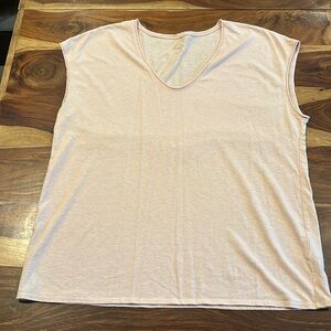 Everlane Pale Pink Hemp Organic Cotton muscle tee - Size Large